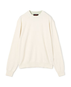 コットンカシミヤ プレーンモックネックプルオーバー