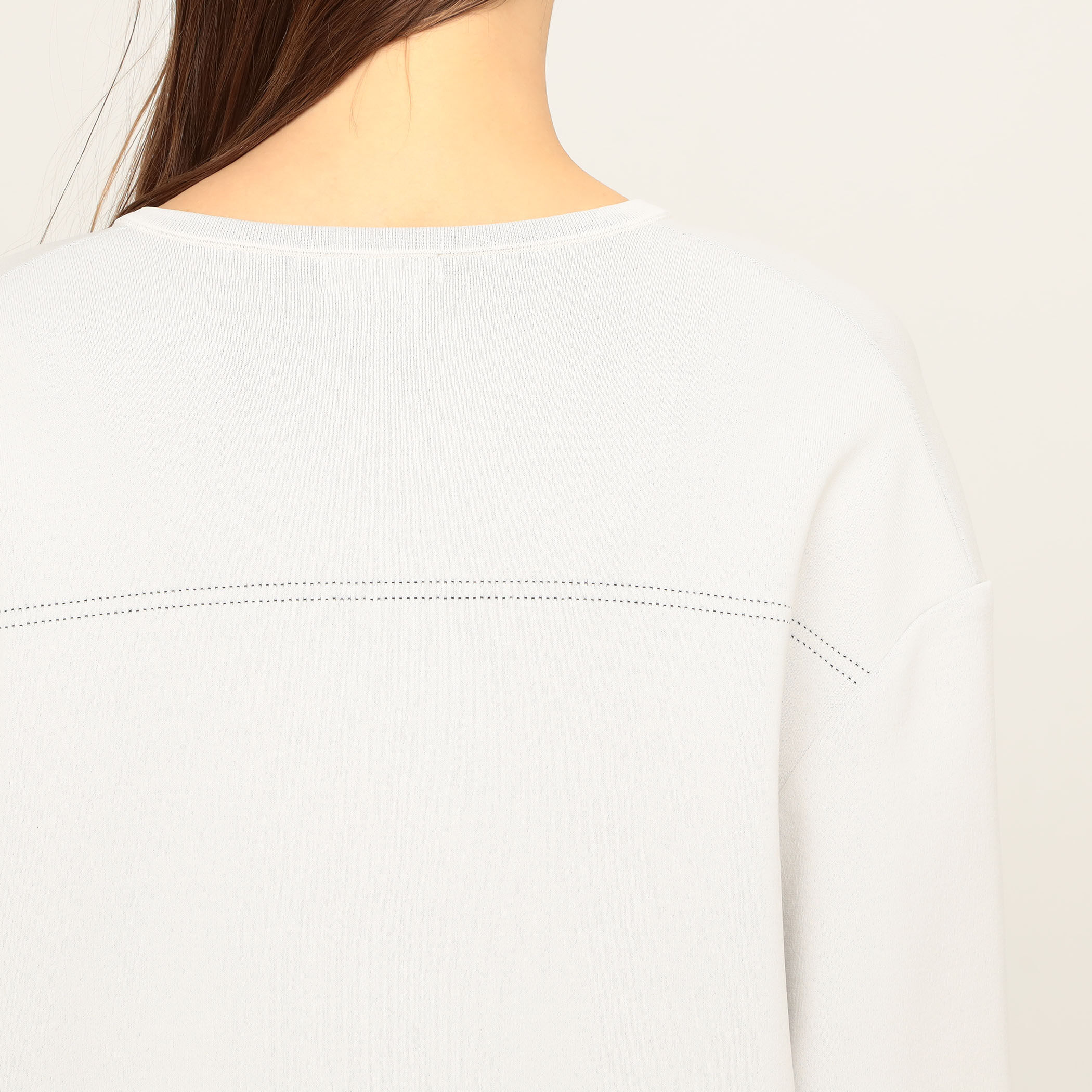 ダブルフェイスドットステッチ フロントオープンカーディガン