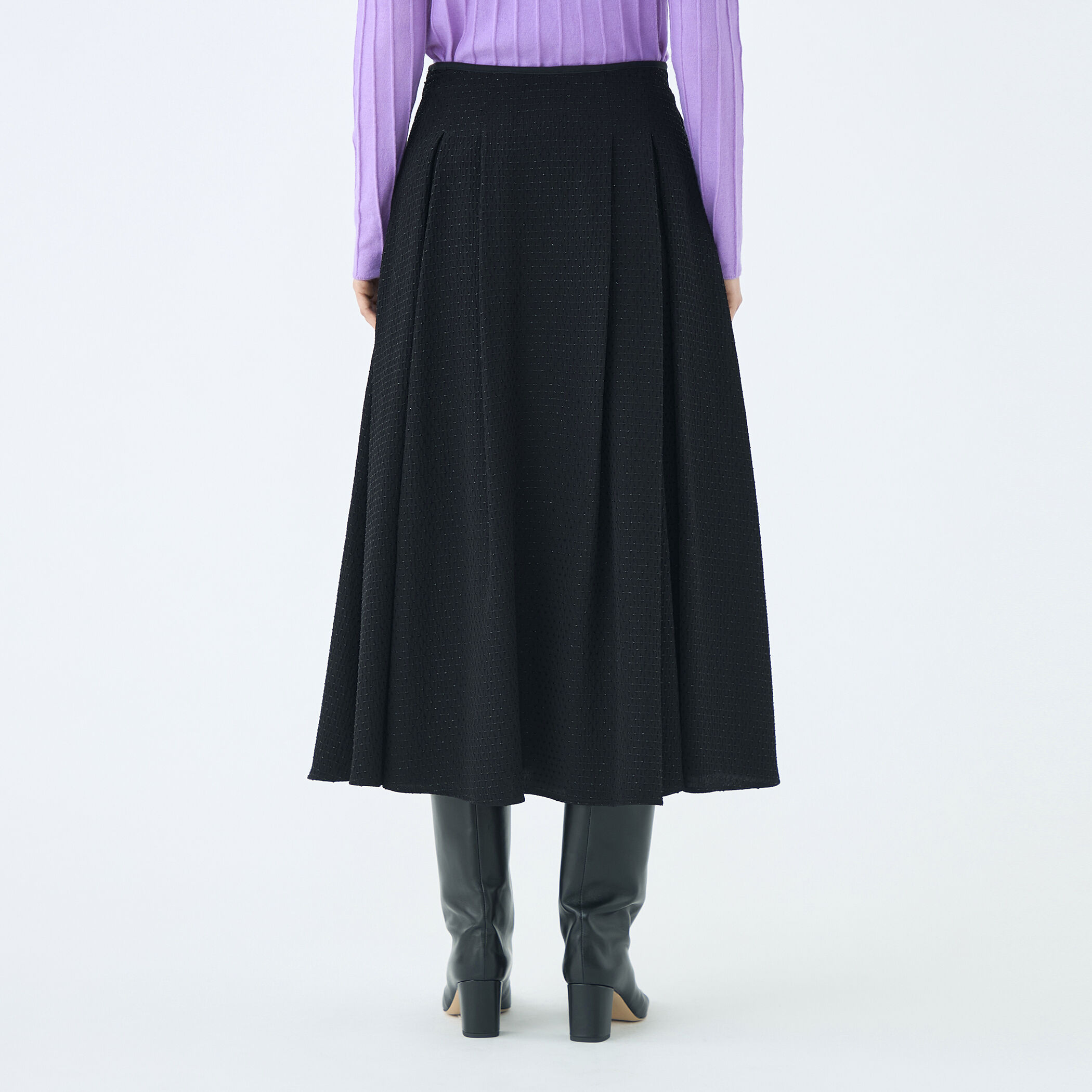 フィルムボーダー ミックスタックフレアスカート｜トゥモローランド