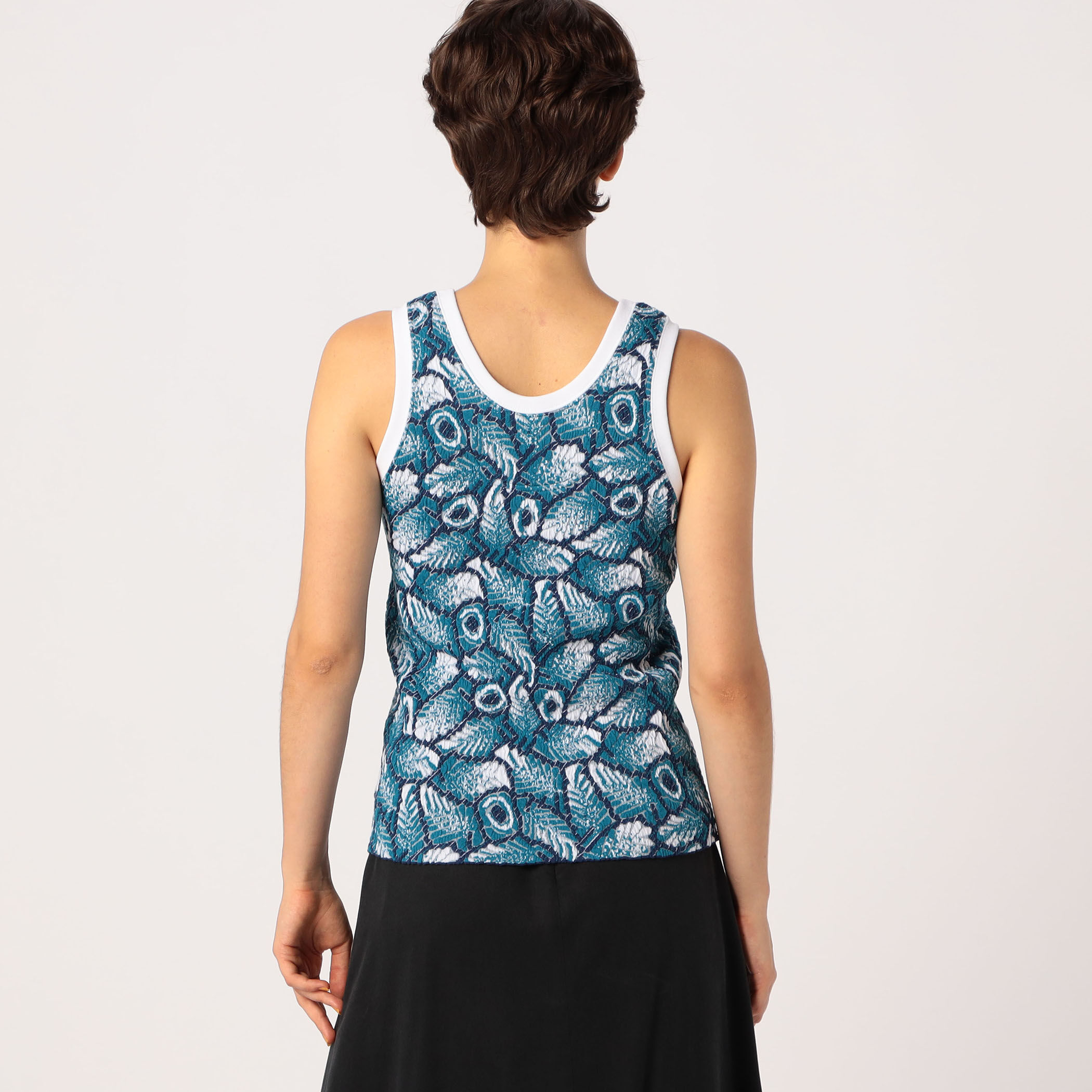 リーフジャカードニット タンクトップ｜トゥモローランド 公式通販