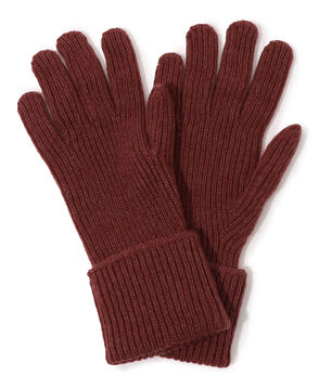 Johnstons of Elgin カシミヤ リブニット グローブ