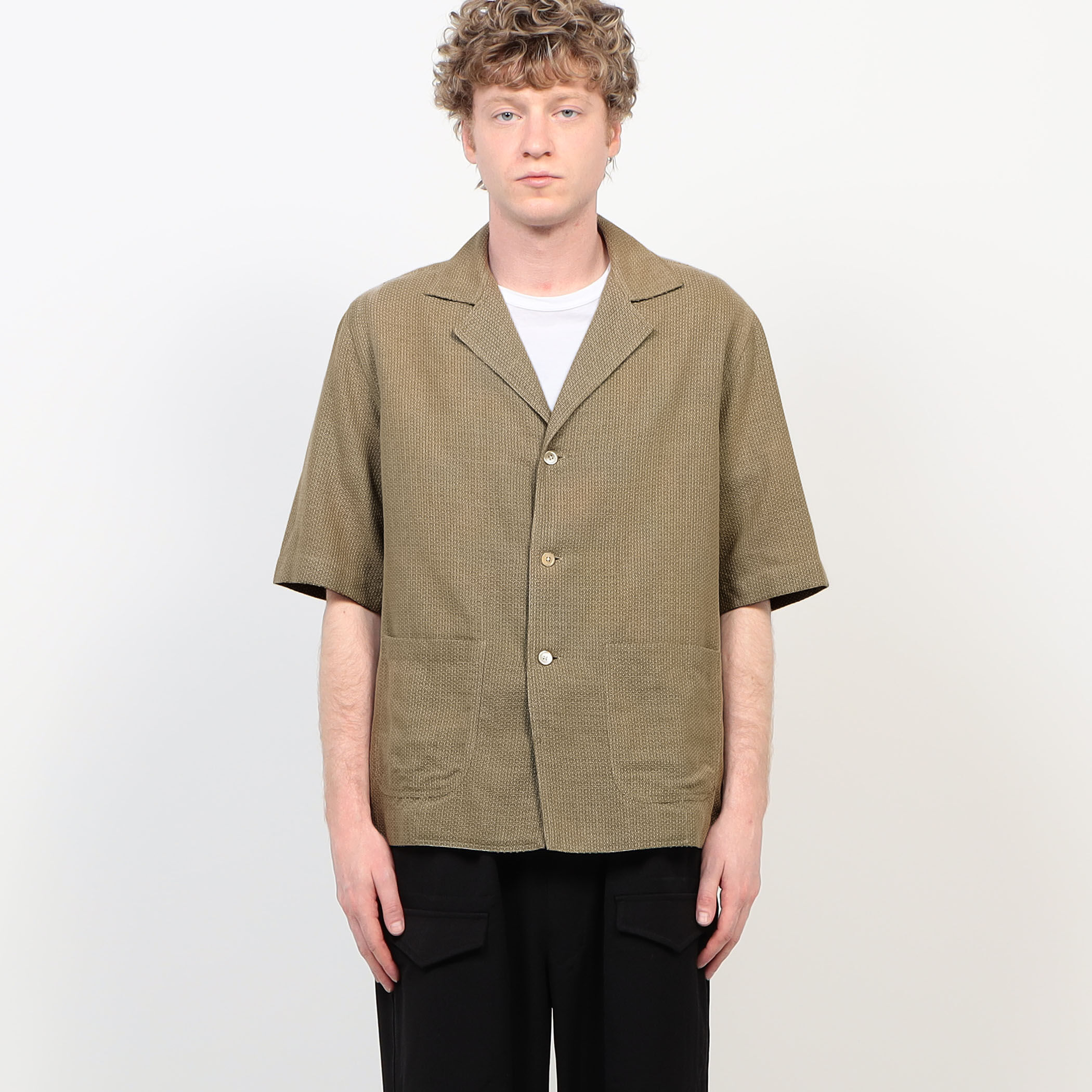 別注】Salvatore Piccolo CUBA コットンメッシュ オープンカラー