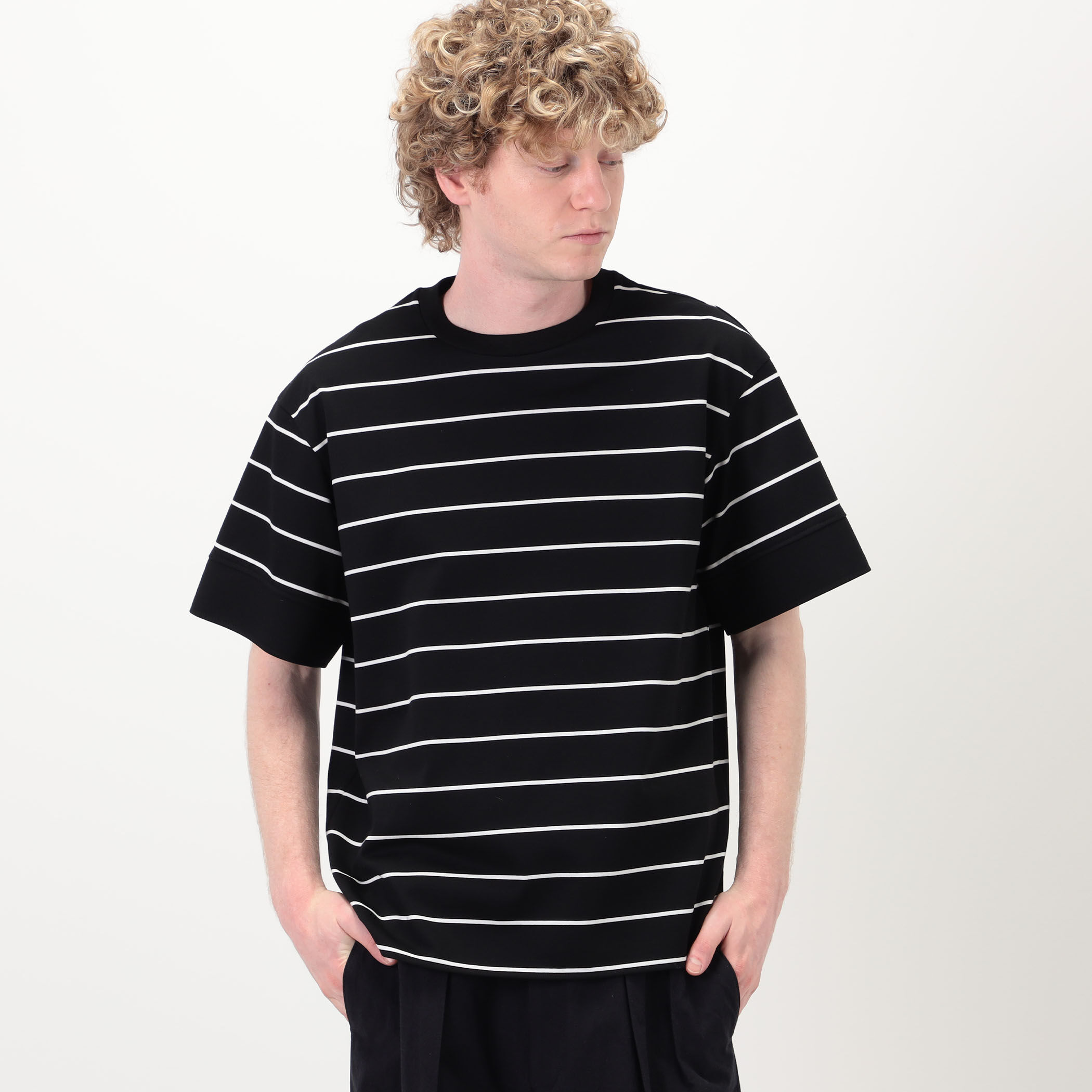 別注】THE RERACS × Edition OVER SIZE BORDER T オーバーサイズT