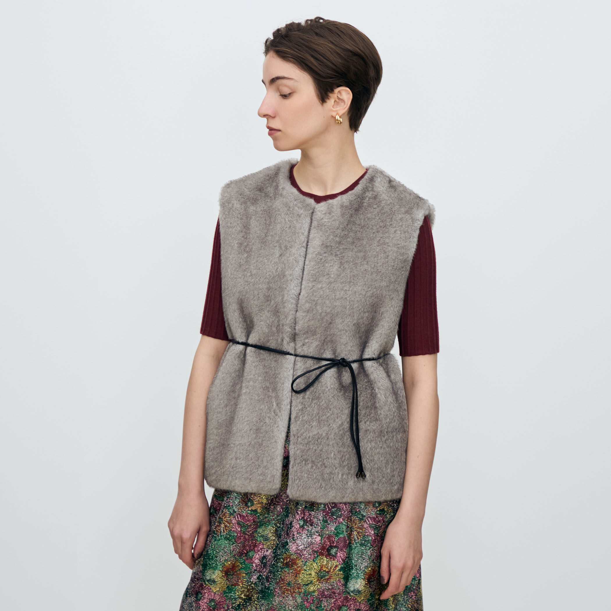 TOMORROWLAND フェイクミンク ベルテッドジレ TOMORROWLAND｜フェイクミンク ベルテッドジレ | Rakuten Fashion(楽天