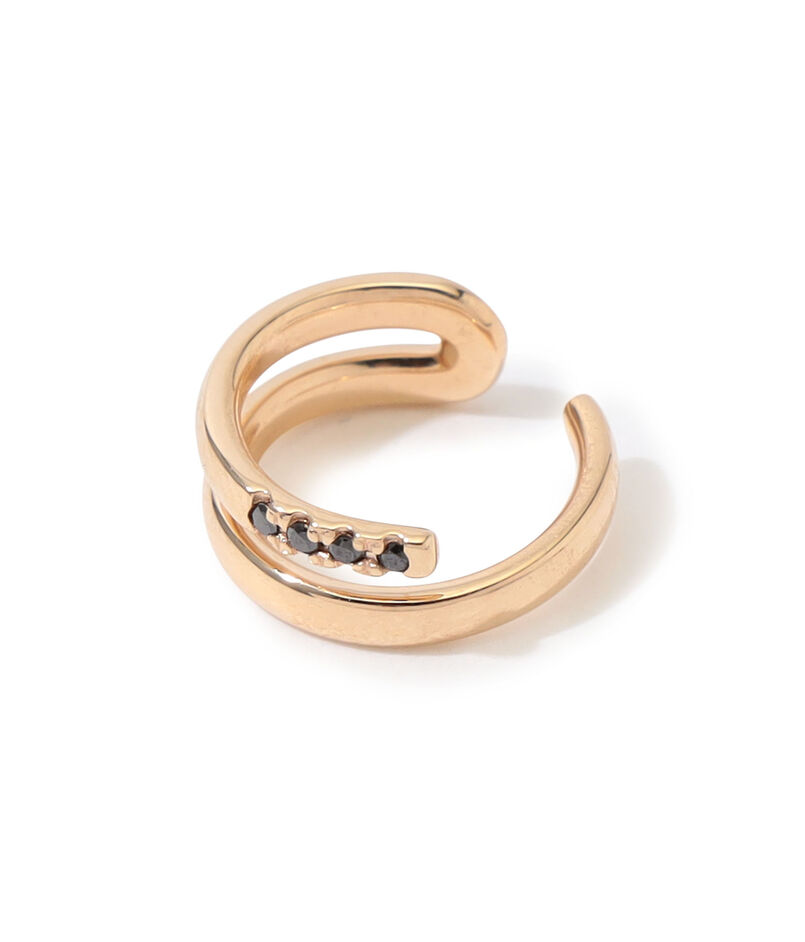 【別注】Hirotaka ブラックダイヤダブルイヤーカフ