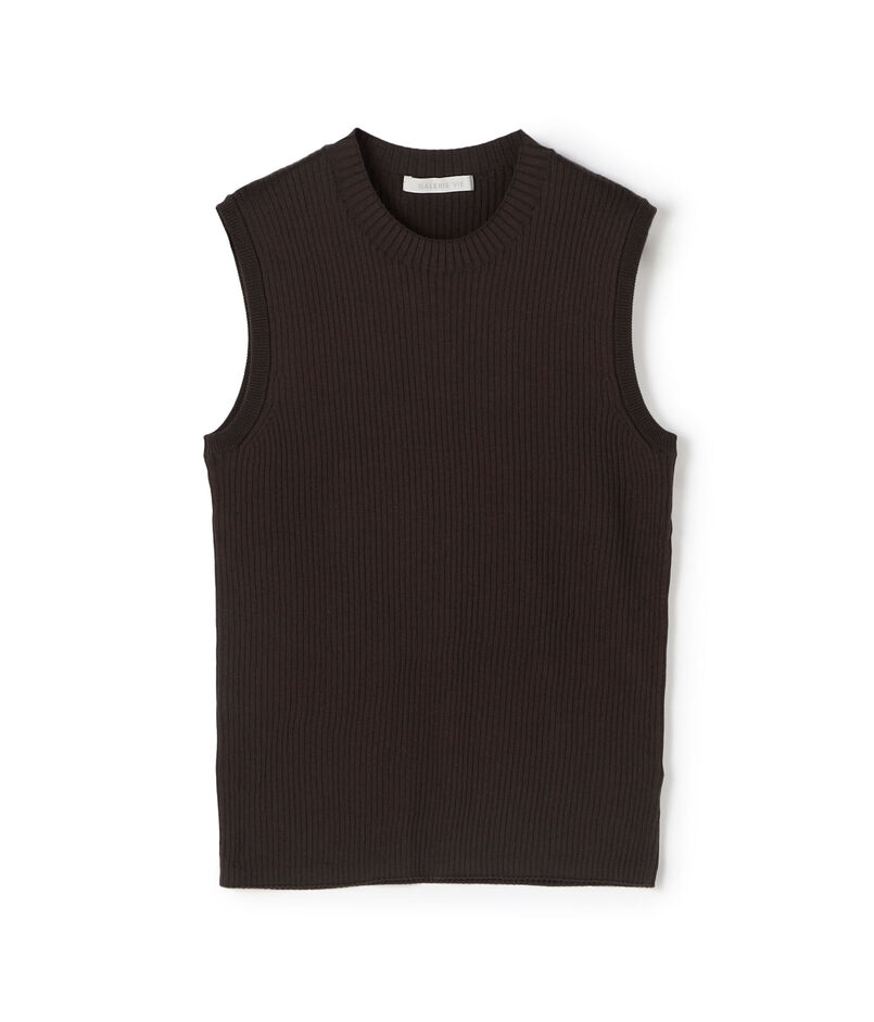 ギザコットンリブノースリーブプルオーバー