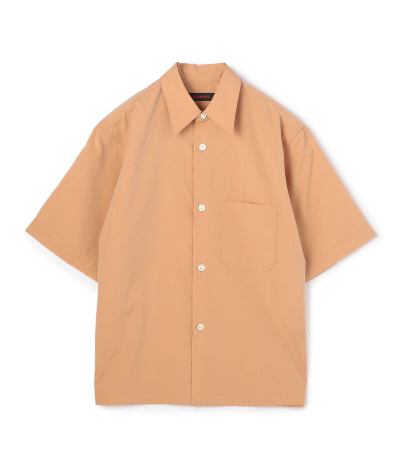 CABaN コットン シャンブレー ハーフスリーブシャツ