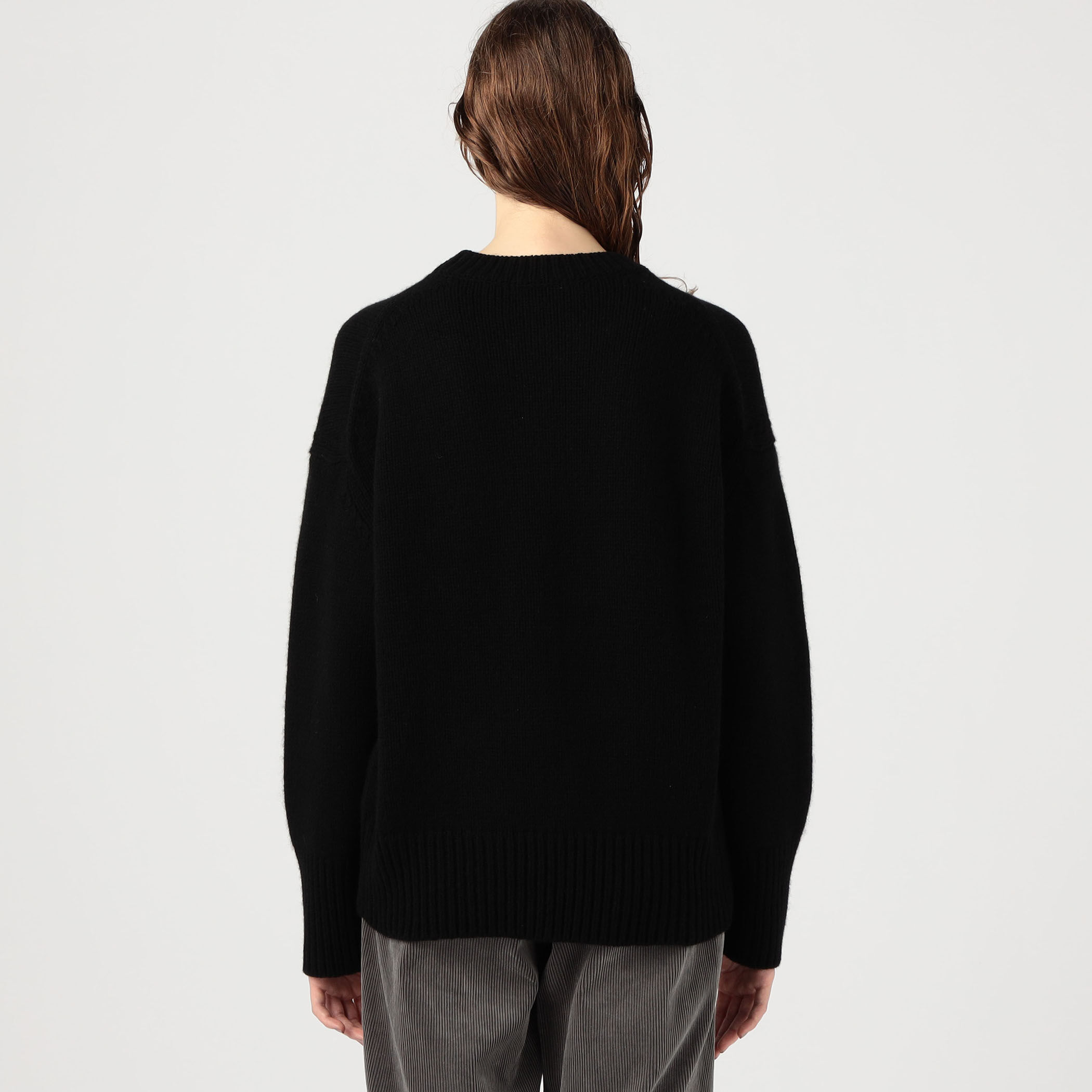 美品✨ギャルリーヴィー　ファインウール クルーネックプルオーバー　ブラック　S ギャルリー・ヴィー GALERIE VIE ファインウール クルーネックプル