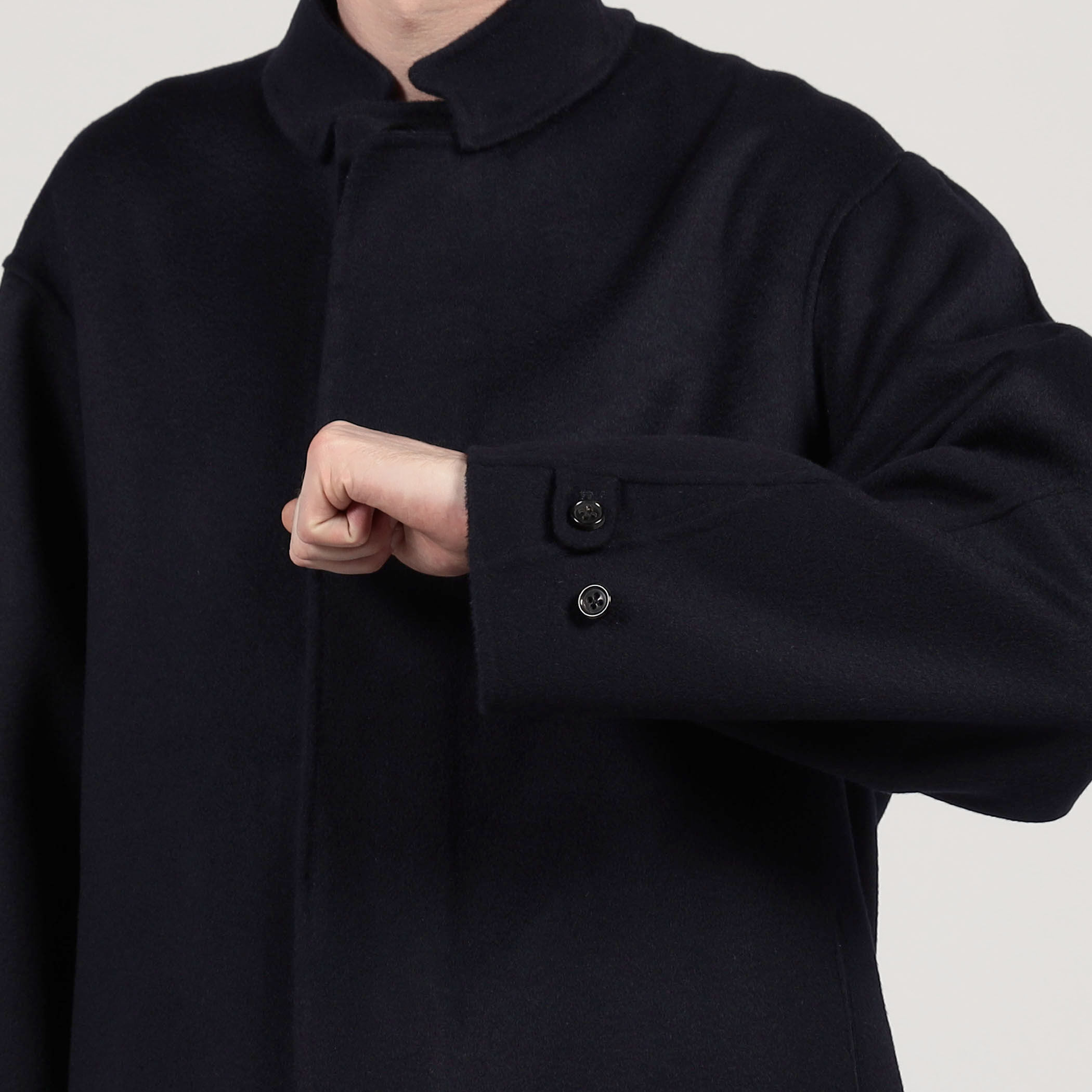 カシミヤ ダブルフェイス スタンドカラー コート｜トゥモローランド