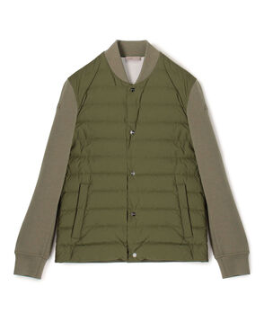 HERNO ウールナイロン ニットコンビ ダウンブルゾン