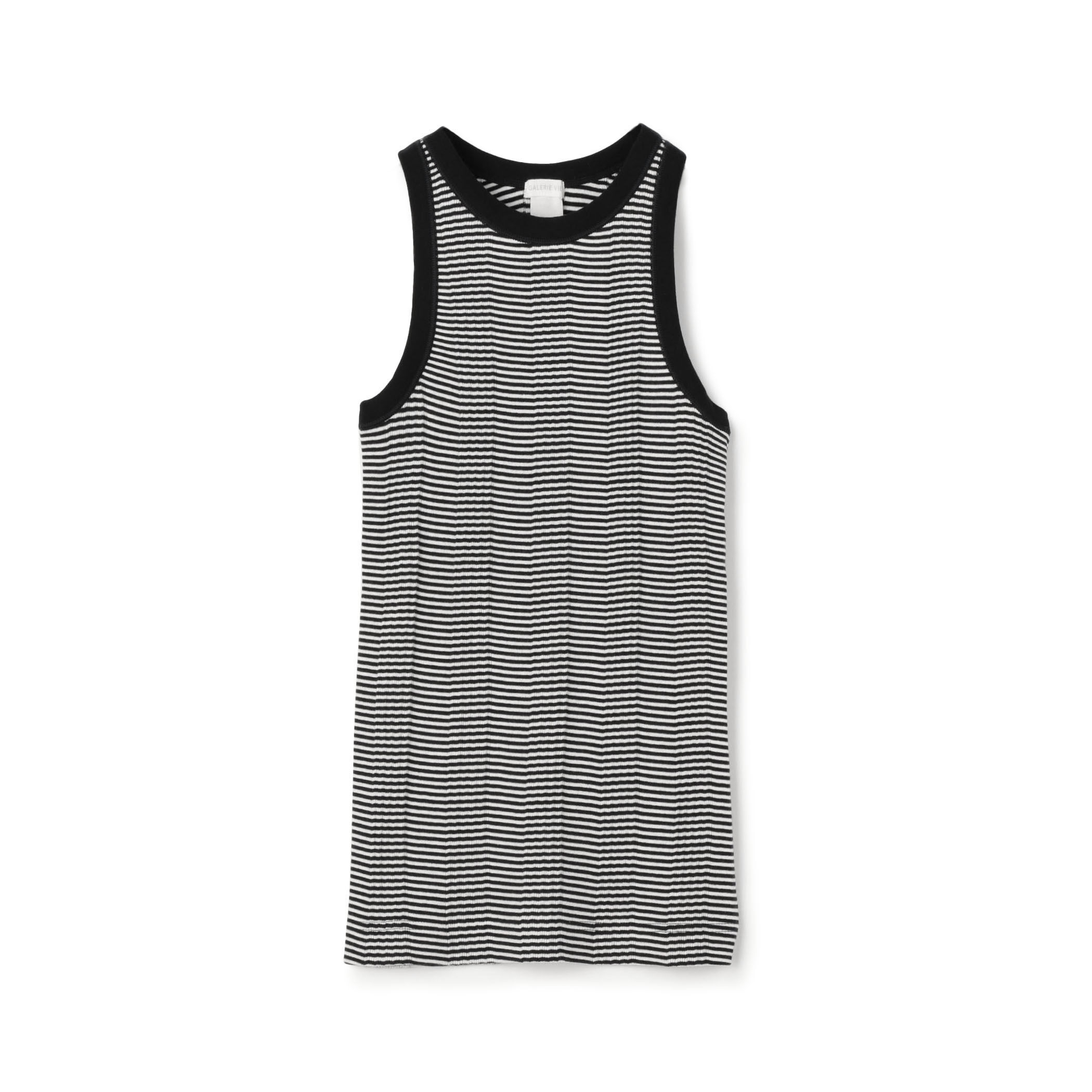 コットンランダムリブ アメリカンスリーブタンクトップ