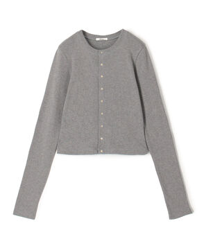 コットンモダールフライス カーディガン