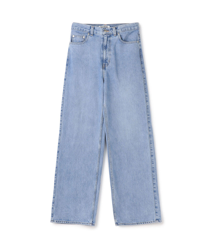 デニム ワイドストレートパンツ