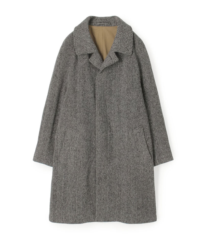 【WEB先行予約】ブリティッシュウールツイード バルカラーコート ZANIERI
