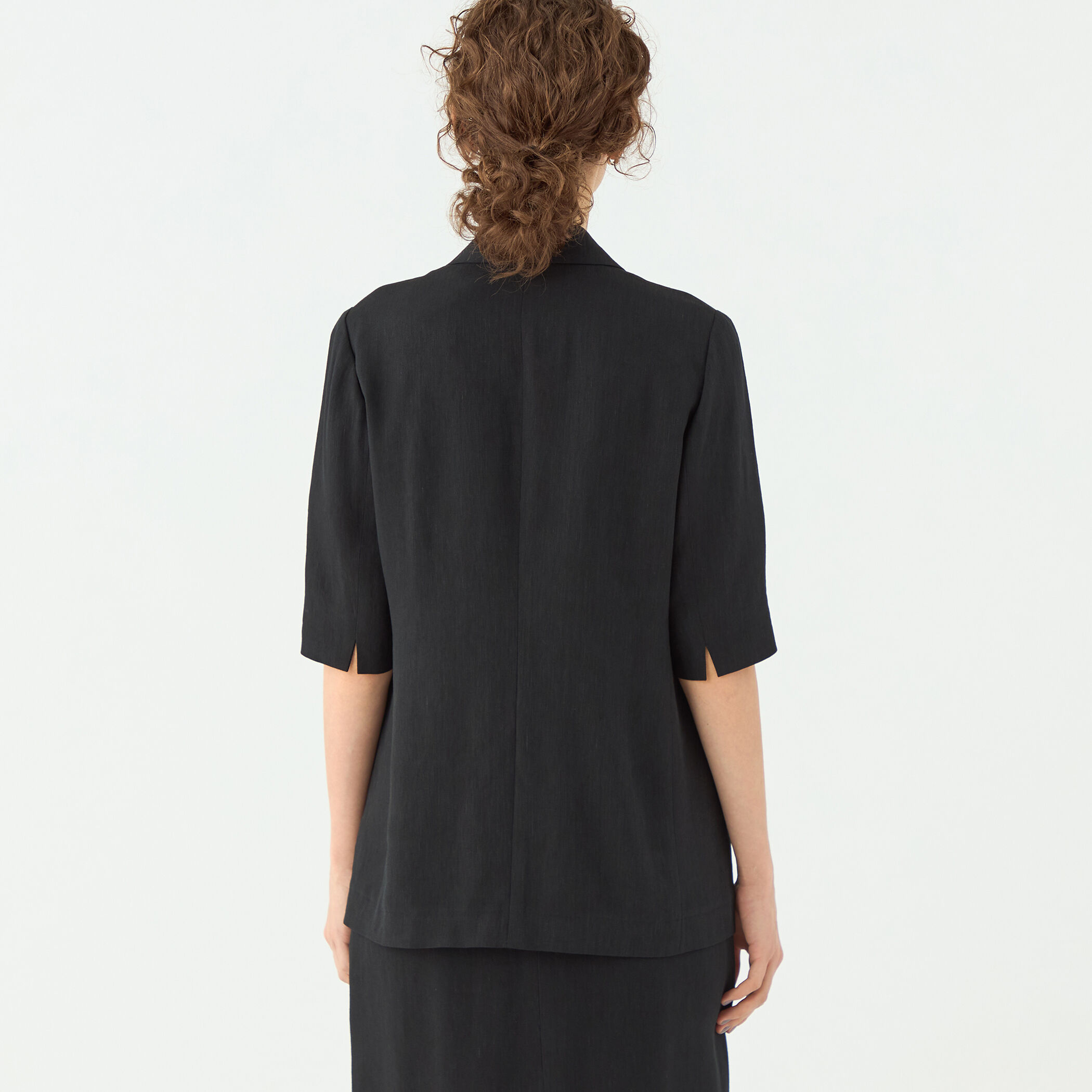 niko⭐️美品⭐️レーヨンリネンハーフスリーブジャケット レーヨンリネンオックス ハーフスリーブジャケット