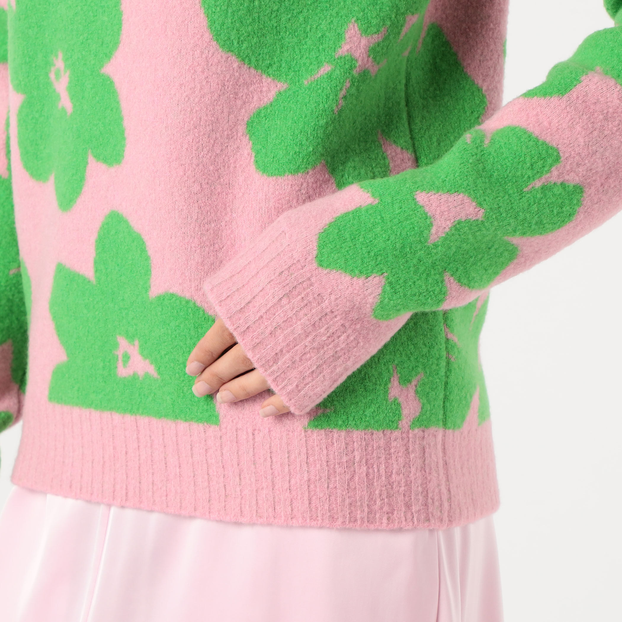 JIL SANDER LS CN JUMPER フラワーモチーフ クルーネックニット