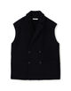 ラムズウール スリーブレスダブルジャケット