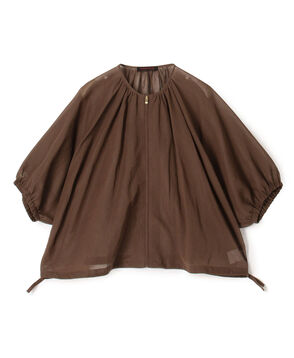 【WEB先行予約】ルコットンオーガンジー ジップアップライトブルゾン