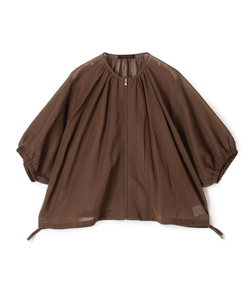 【WEB先行予約】ルコットンオーガンジー ジップアップライトブルゾン