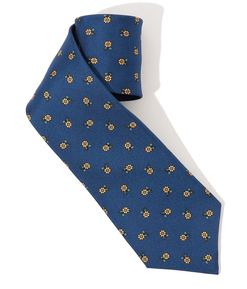 ERRICO FORMICOLA シルクプリント 花柄ネクタイ