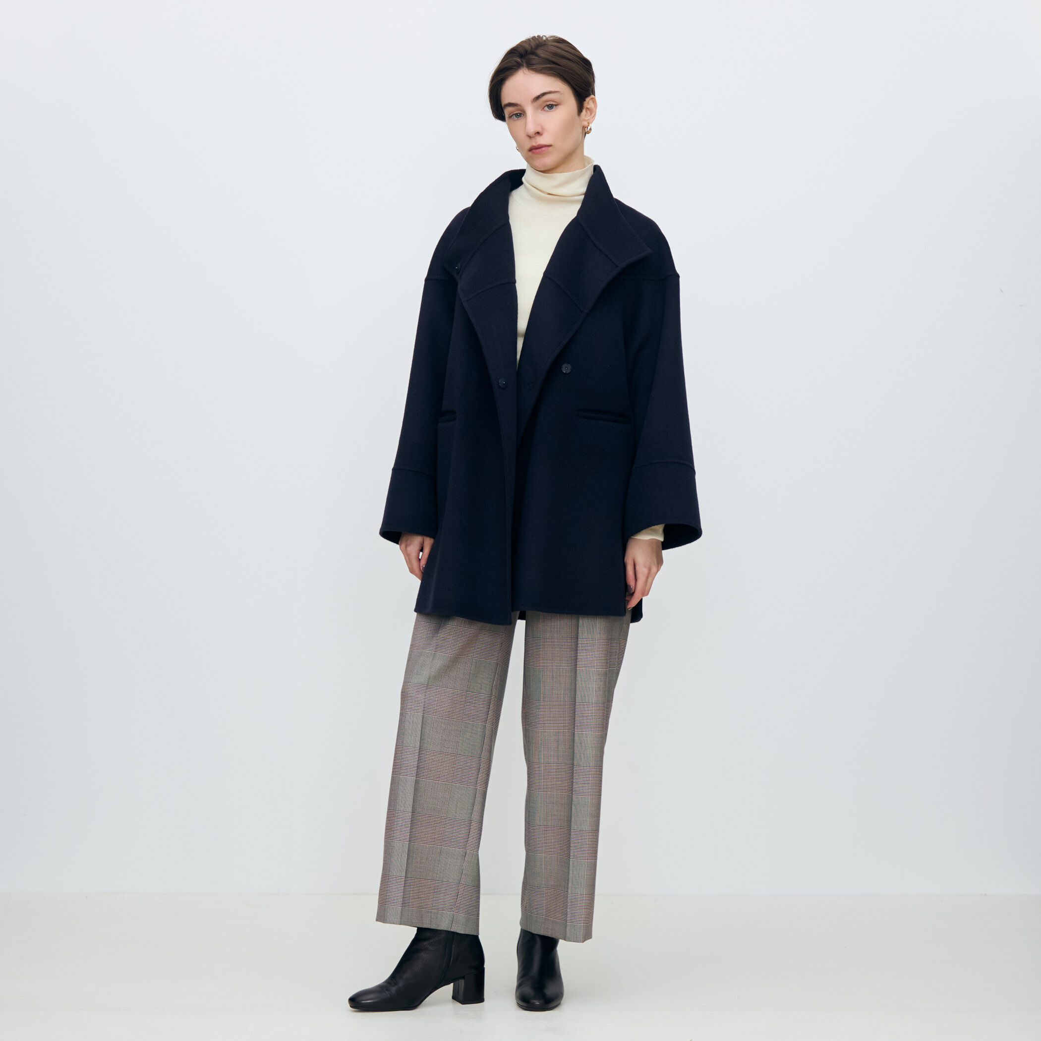 未使用級✨トゥモローランド✨ダブルフェイス 2way 上品　綺麗めリバーコート TOMORROWLAND｜スーパーダブルフェイス リバーシブルコート