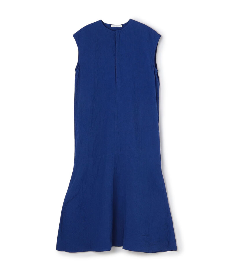 ランダムリネン フレンチスリーブワンピース