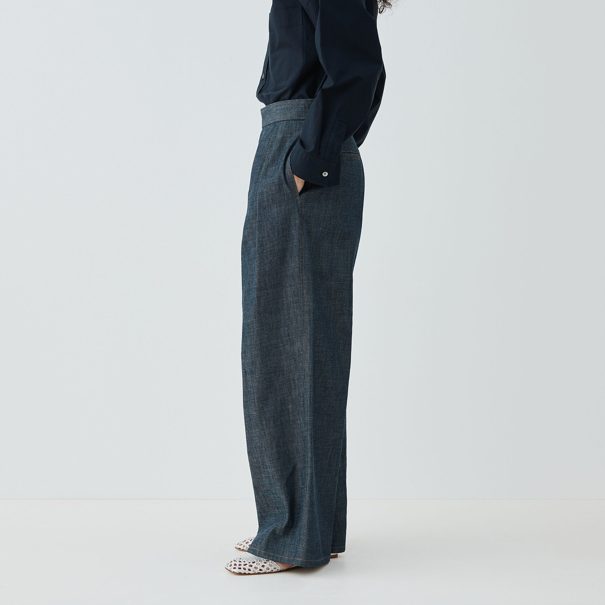 マルチwayデニム　ライトブルー BLACK BY MOUSSY（ブラックバイマウジー）の「DRIP bd light