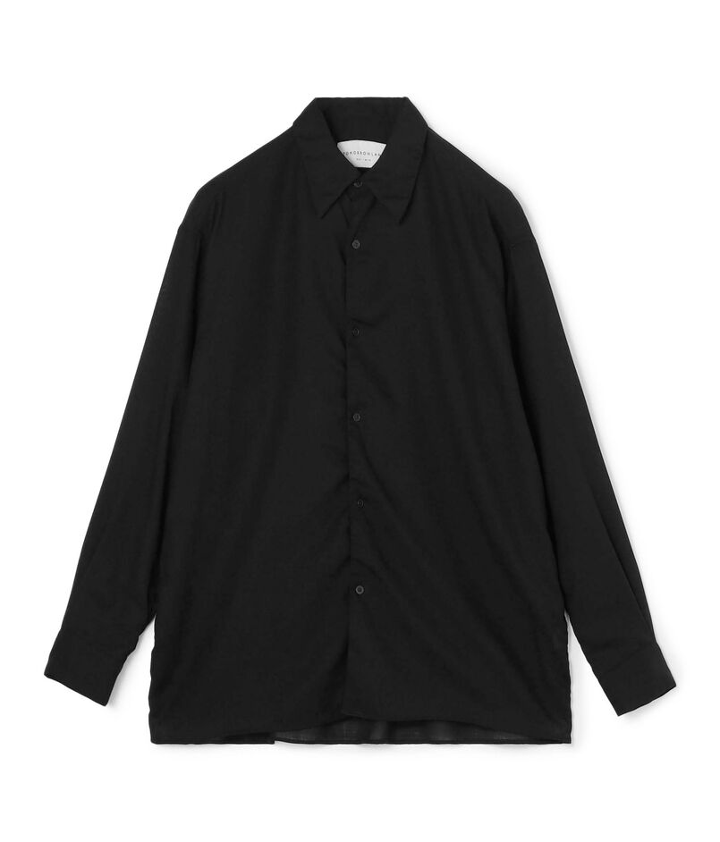 ウールポリエステル シャーリングレギュラーカラーシャツ