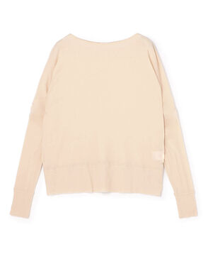 ガーゼフライス ボートネックプルオーバー