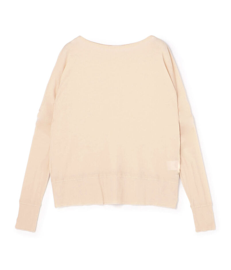 ガーゼフライス ボートネックプルオーバー