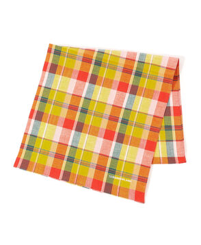 TOMORROWLAND コットンリネン チェックハンカチ