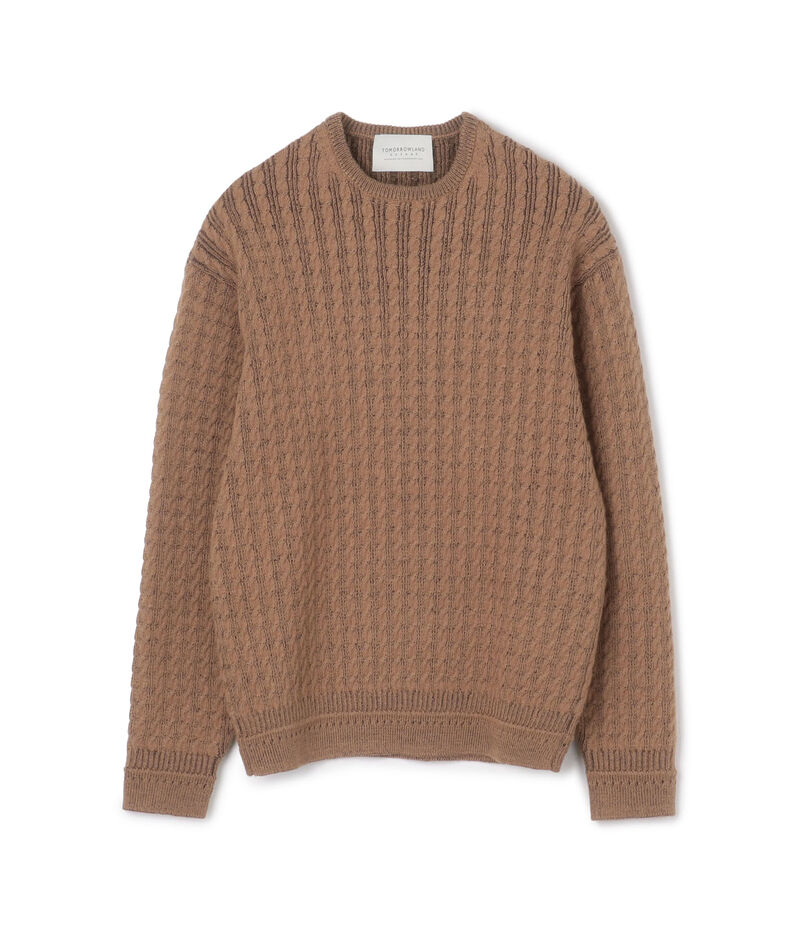 TOMORROWLAND tricot アルパカポリエステルケーブル クルーネックプルオーバー