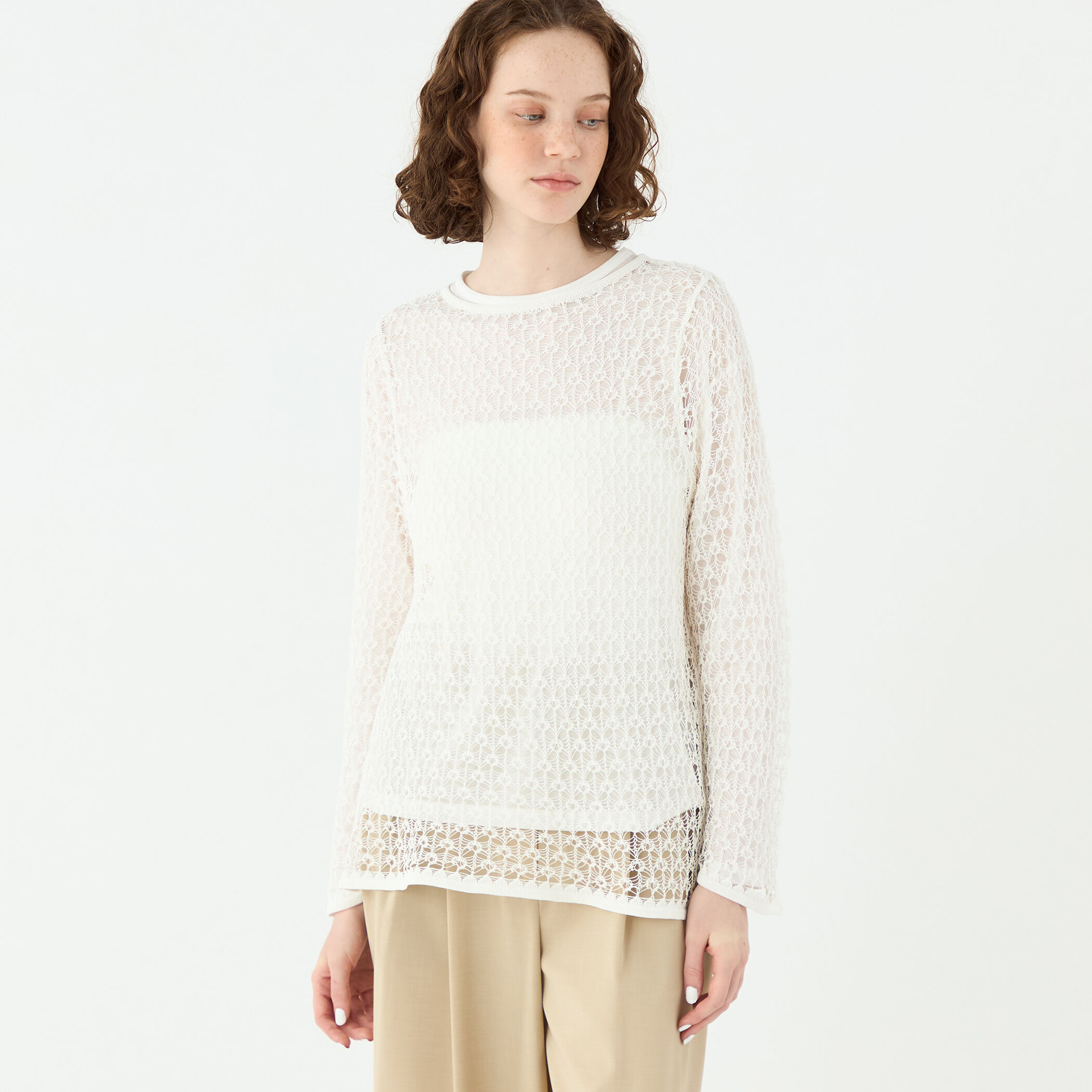 トップス A コットンナイロンコイル Aラインプルオーバー｜トゥモローランド 公式通販