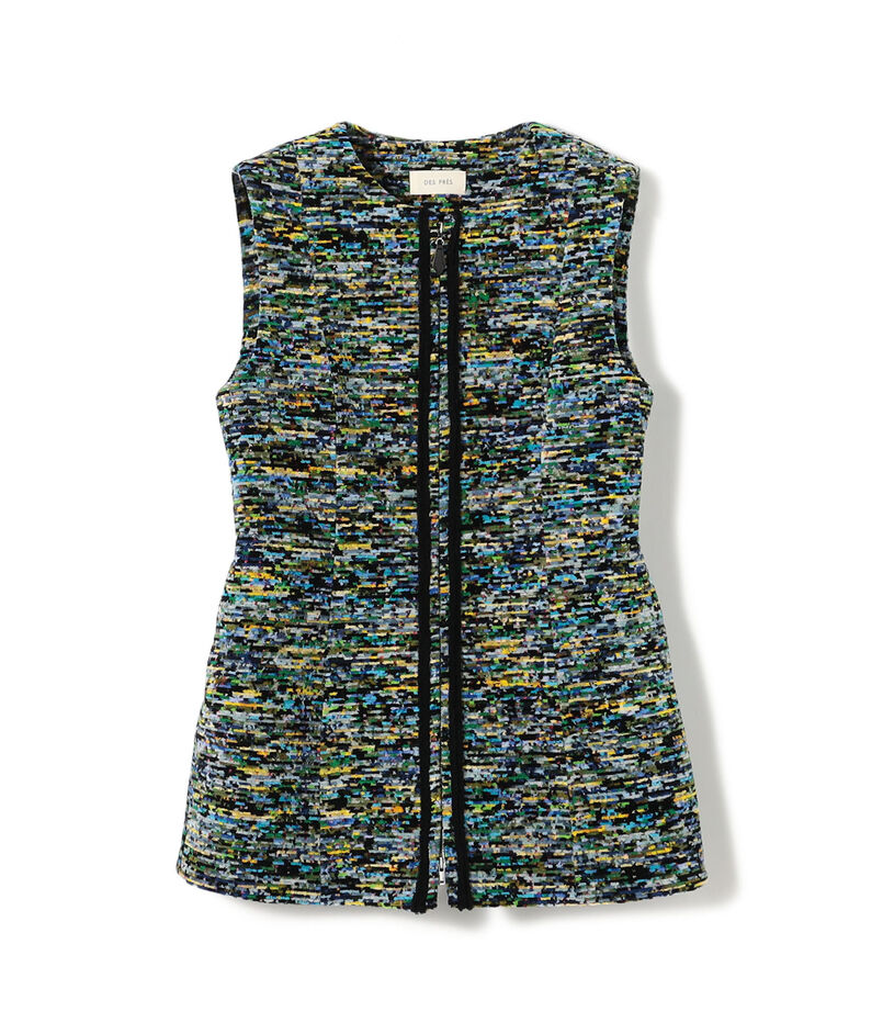 モザイクモール  クルーネックジレ