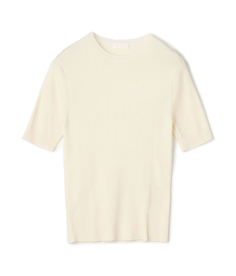 ■マーセライズドコットンリブ ハーフスリーブプルオーバー