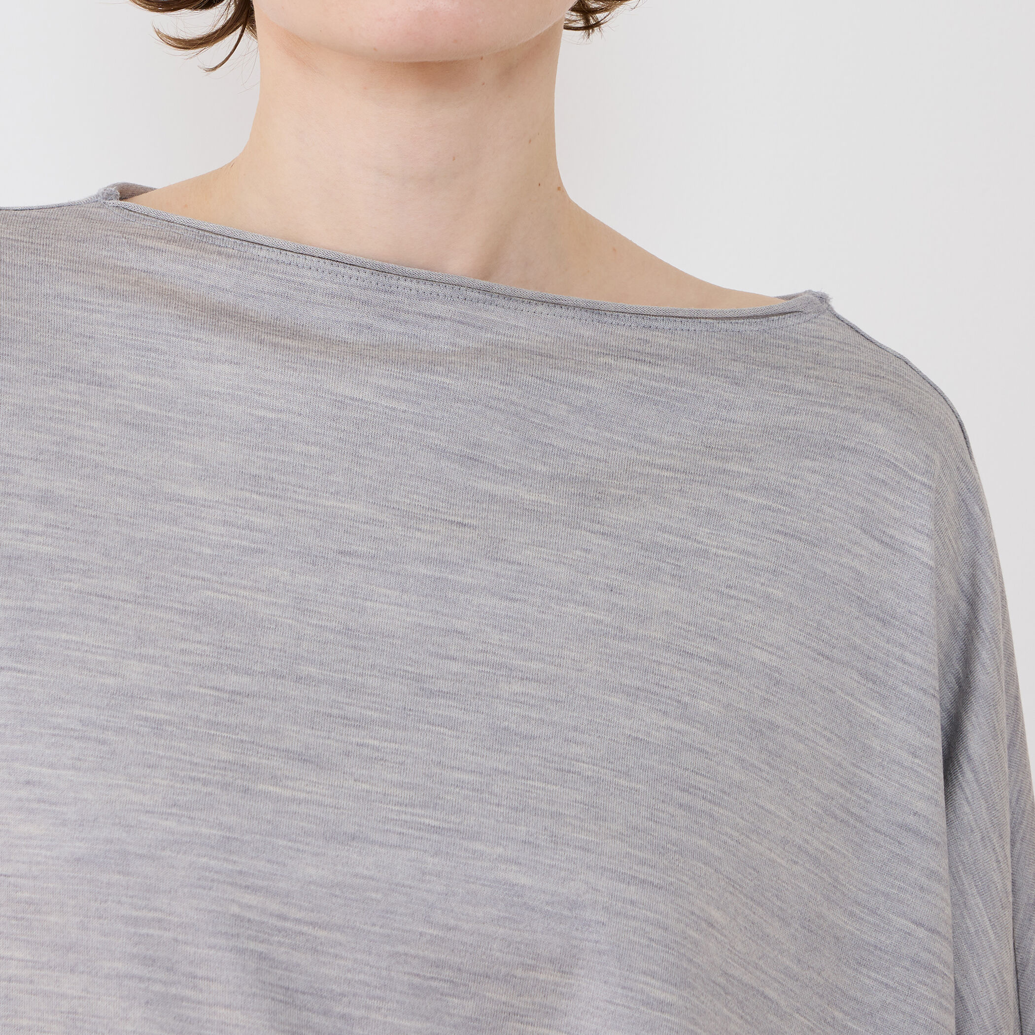 ウォッシャブルウールジャージー ドルマンスリーブプルオーバー