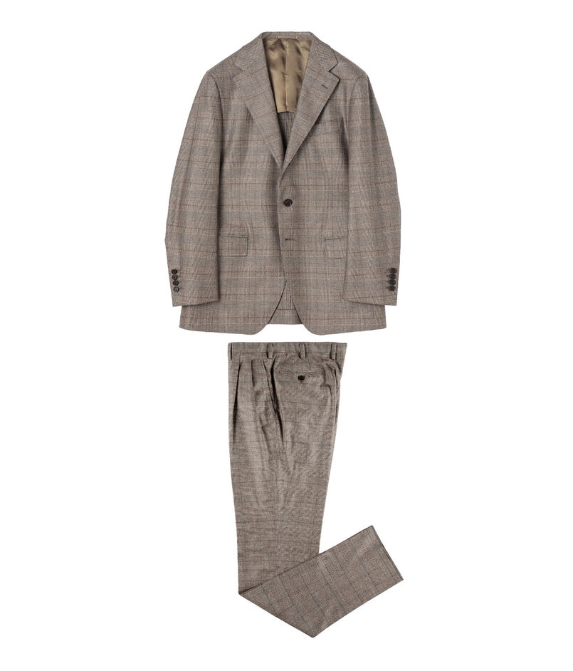 ウールカシミヤフランネル シングルブレステッド3Bスーツ PIACENZA 