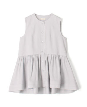 【WEB先行予約】リネンラミーシルク ギャザーペプラムブラウス