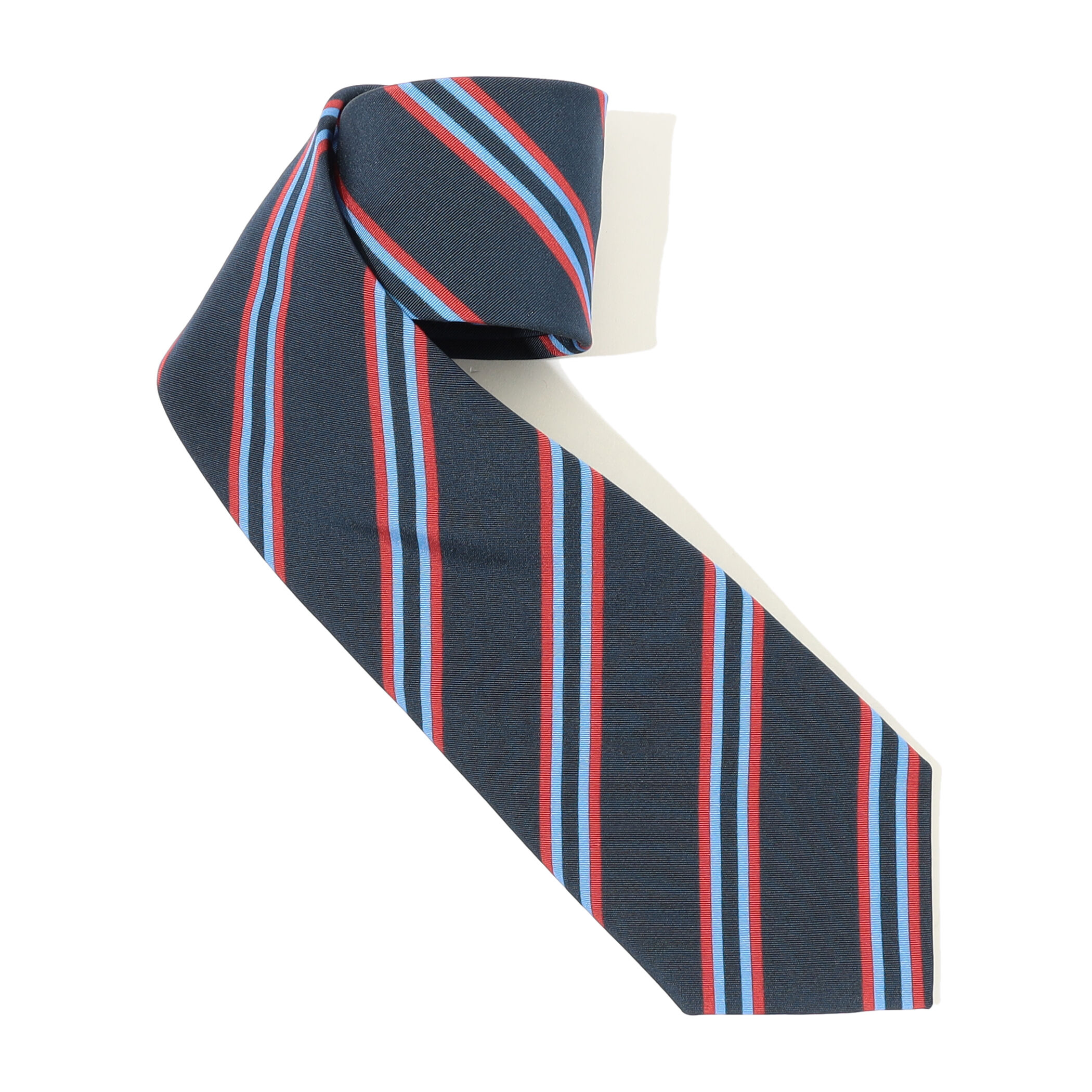 TOMORROWLAND オリーブストライプネクタイ Atkinsons アイリッシュポプリン レジメンタルストライプネクタイ