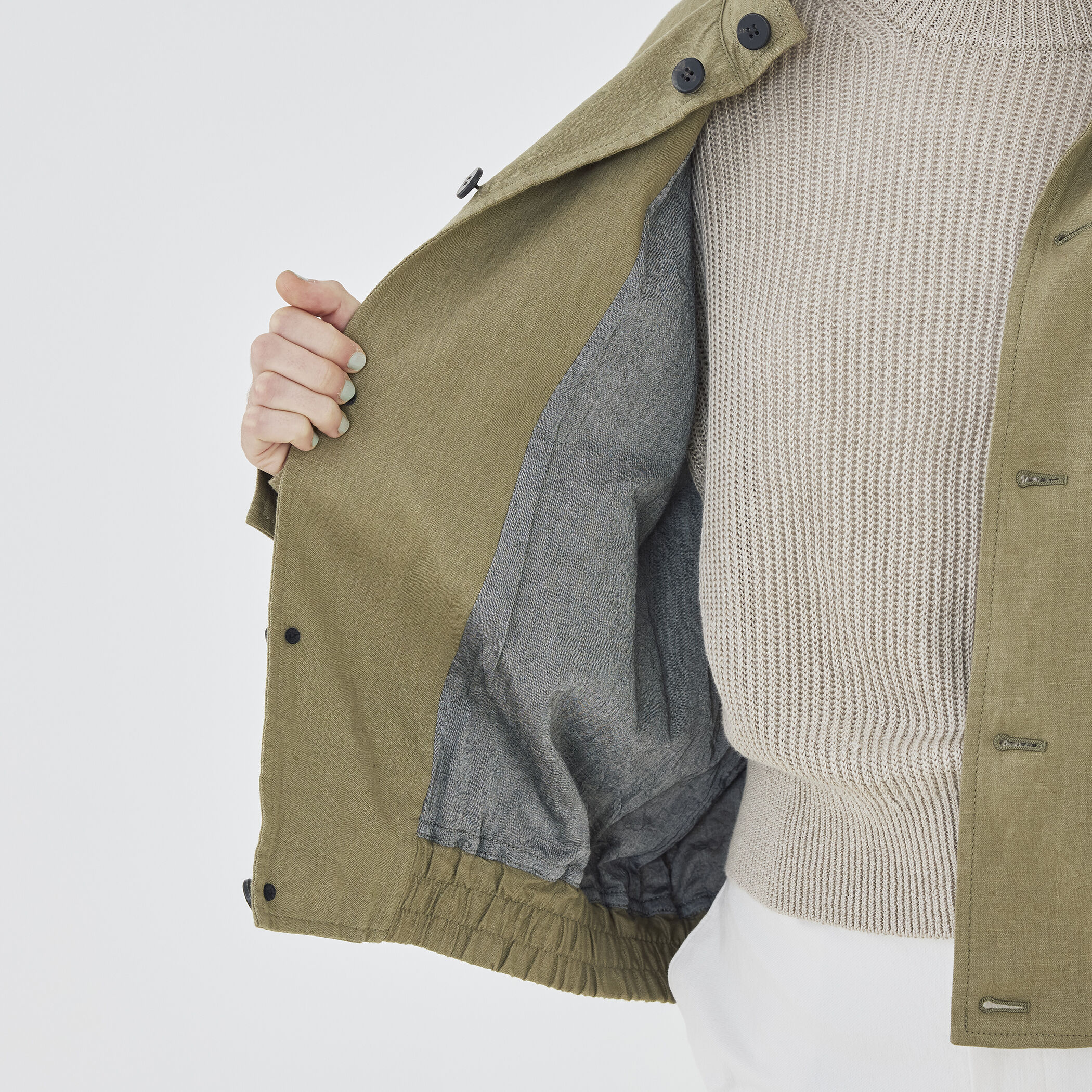 ダストリネン スタンドカラーブルゾン｜トゥモローランド 公式通販