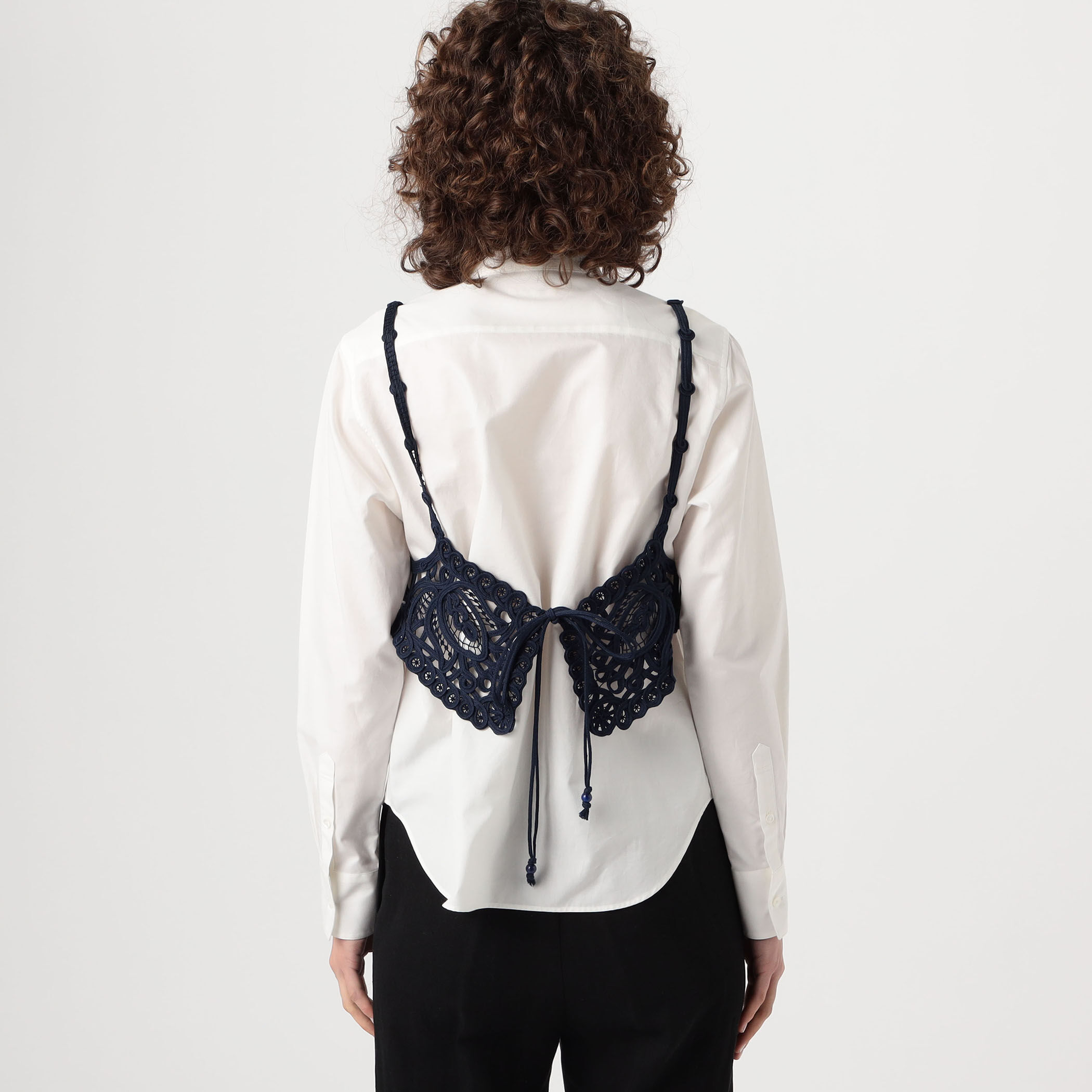 トップス mame kurgouchi Cording Embroidery Vest Mame Kurogouchi】Cording Embroidery Detail Cotton Vest