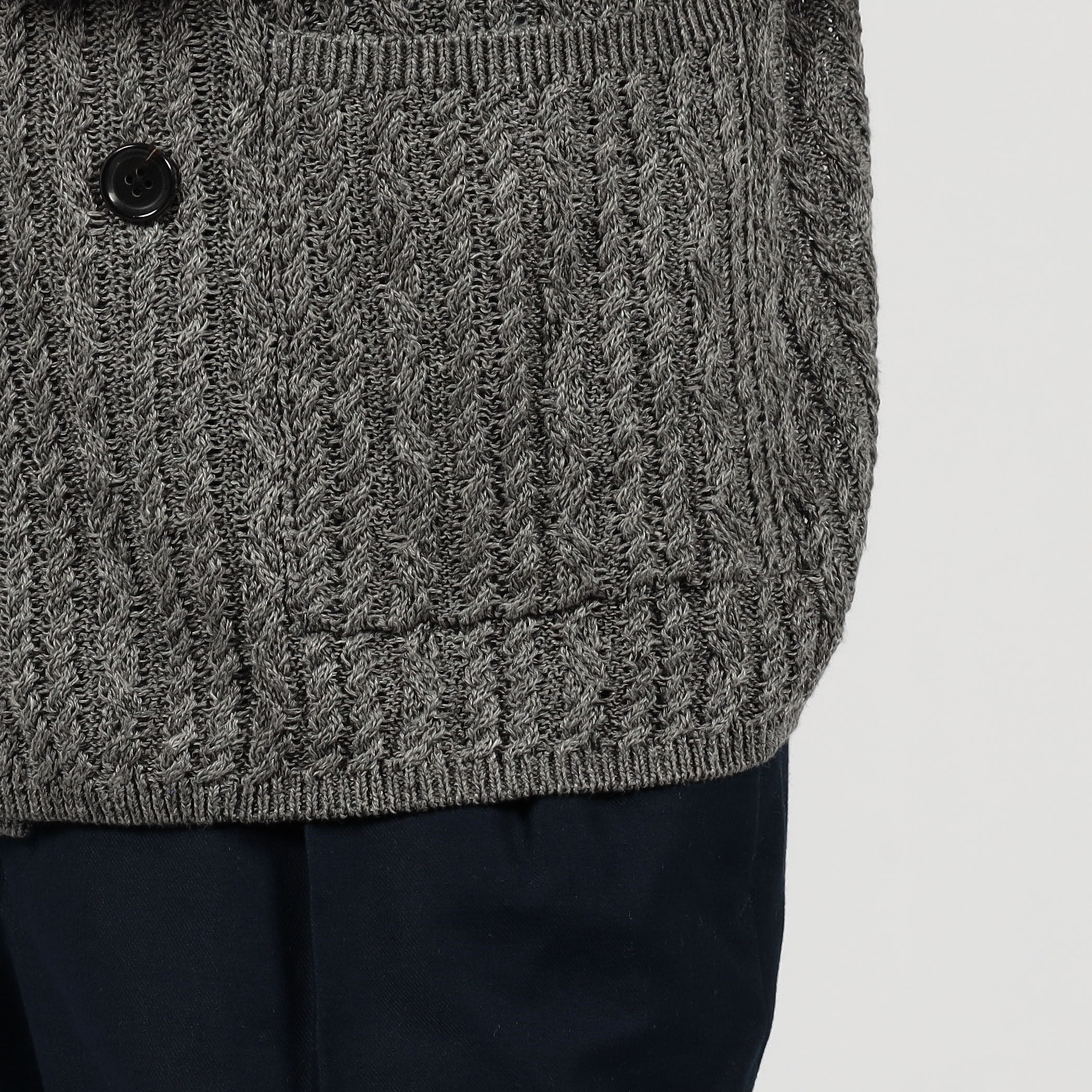 プレミアムリネン ケーブルニットジャケット｜トゥモローランド 公式通販