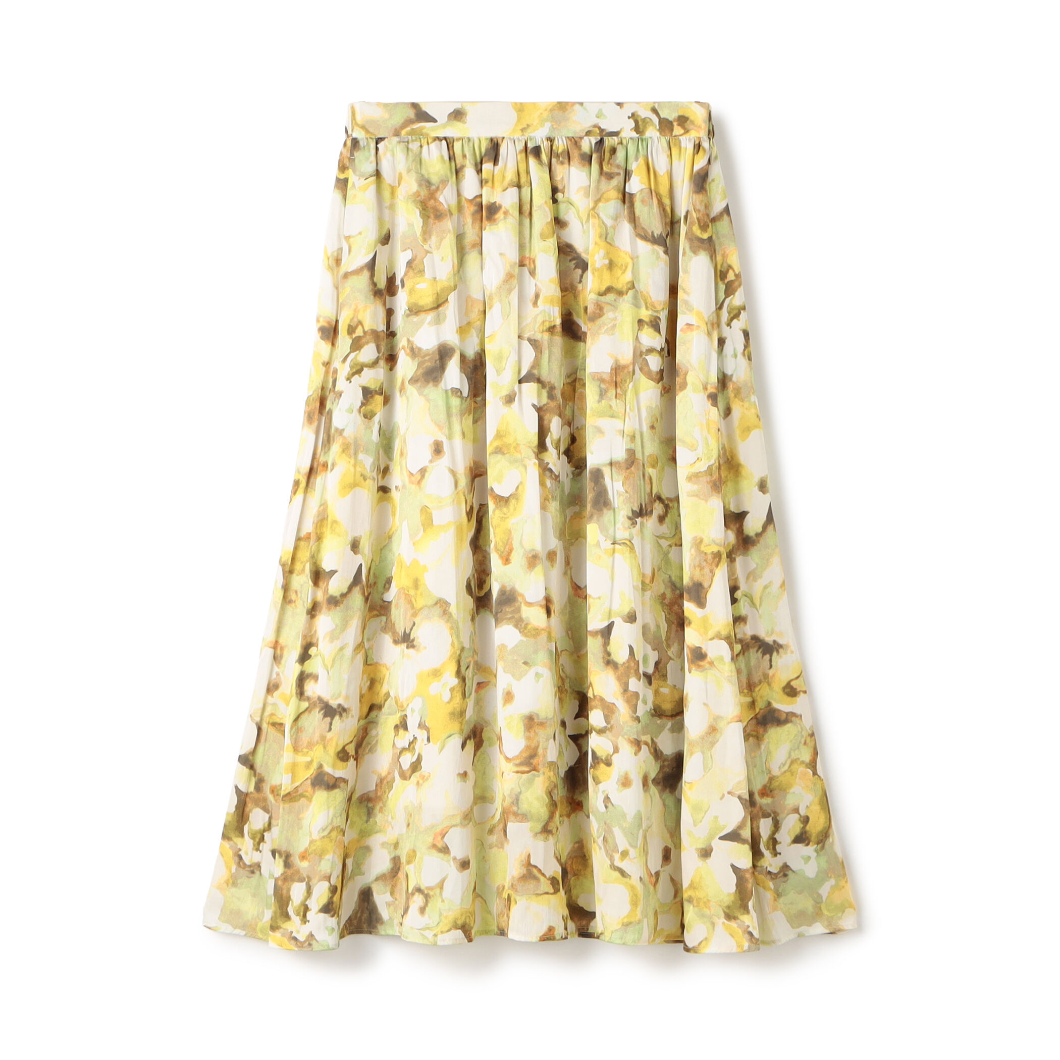 ミスティーフラワープリント ボリュームギャザースカート