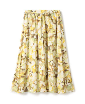 ミスティーフラワープリント ボリュームギャザースカート