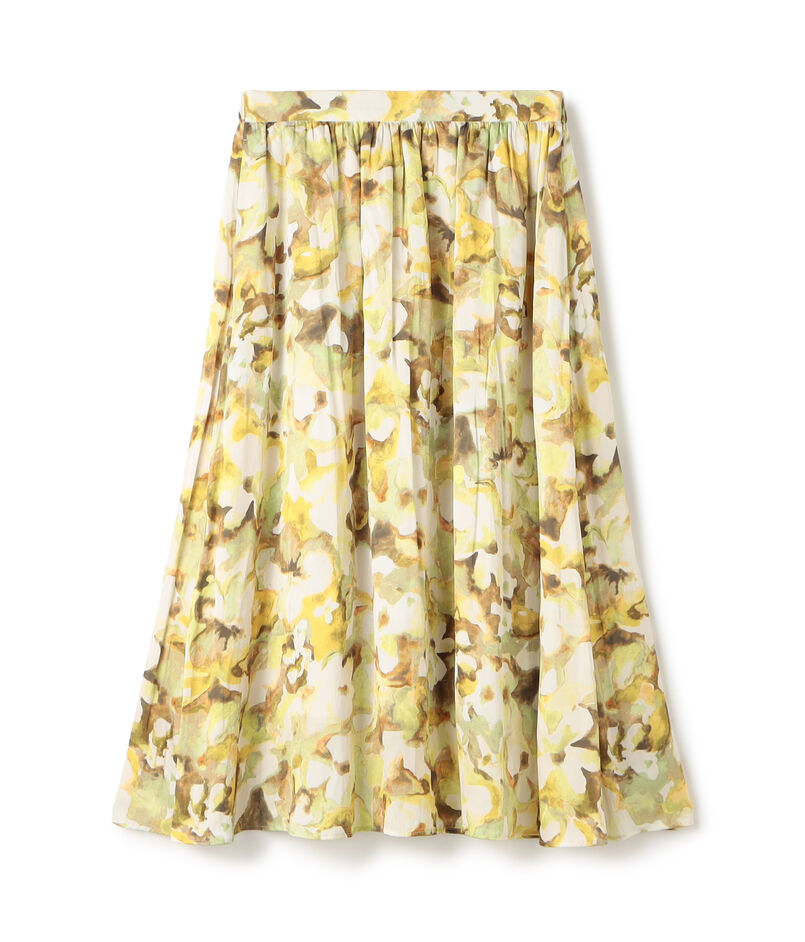 ミスティーフラワープリント ボリュームギャザースカート