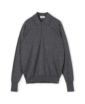 JOHN SMEDLEY  DORSET メリノウール ポロカラープルオーバーニット
