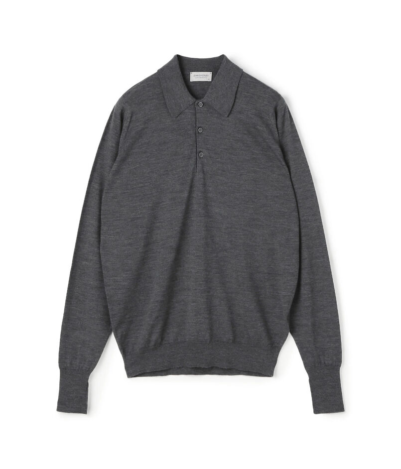 JOHN SMEDLEY  DORSET メリノウール ポロカラープルオーバーニット