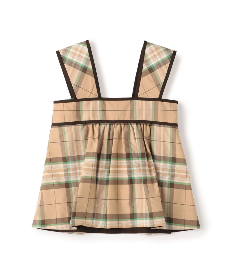 シルクコットンチェック キャミブラウス