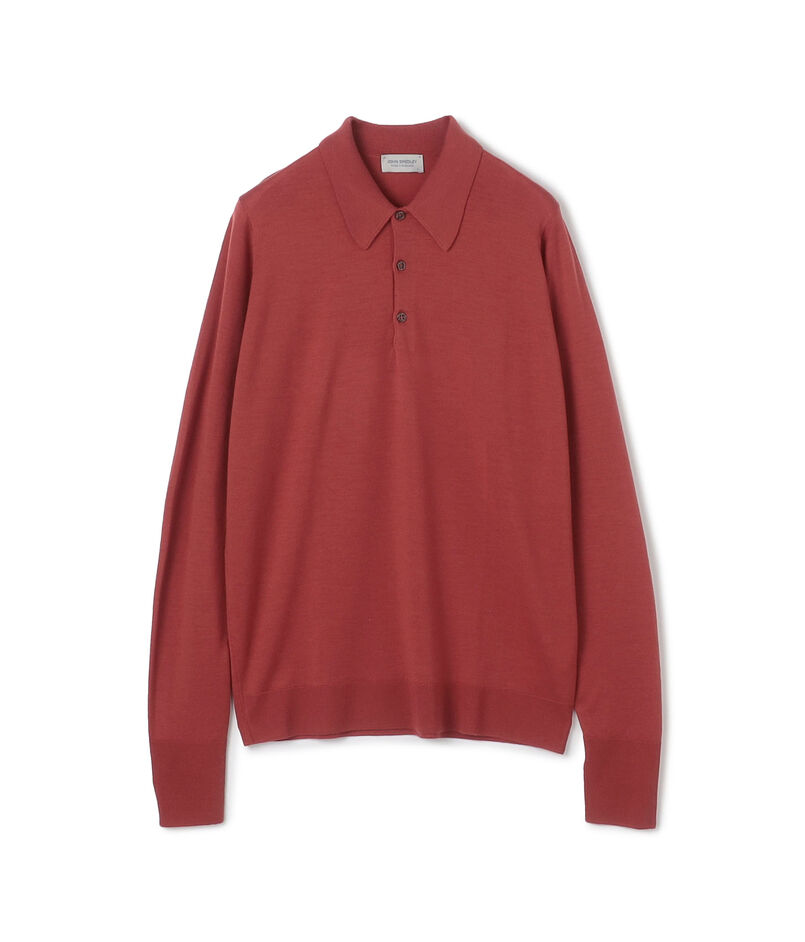 ■JOHN SMEDLE DORSET ウール ニットポロシャツ