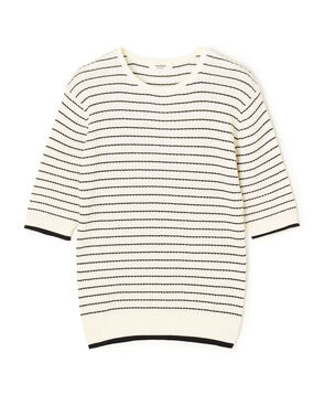 コットンナイロンケーブル ハーフスリーブプルオーバー